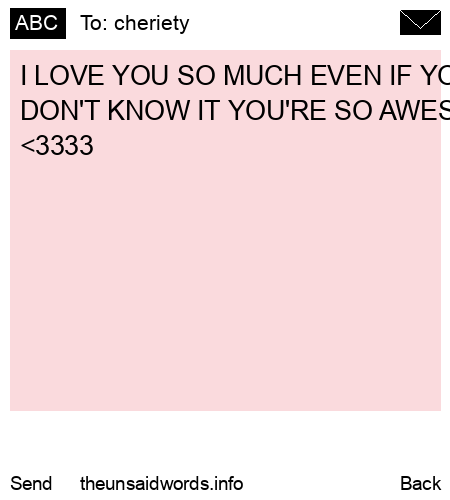unsent message to cheriety