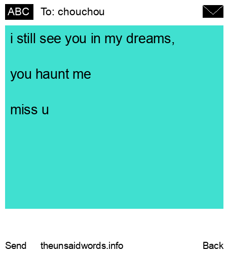 unsent message to chouchou