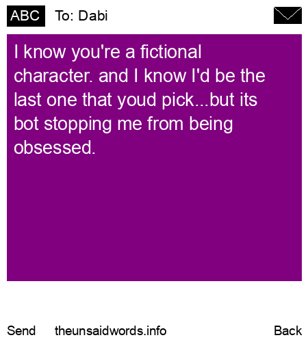 unsent message to Dabi