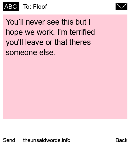 unsent message to Floof