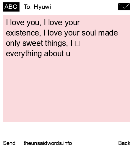 unsent message to Hyuwi