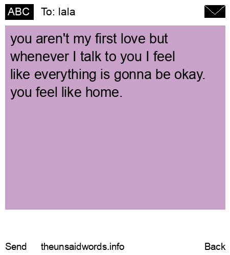 unsent message to lala