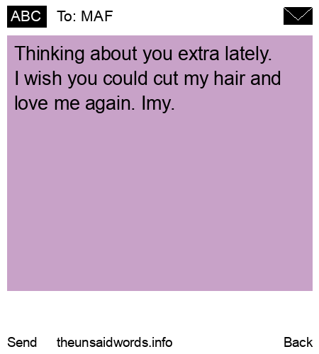 unsent message to MAF