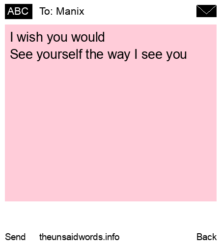 unsent message to Manix 