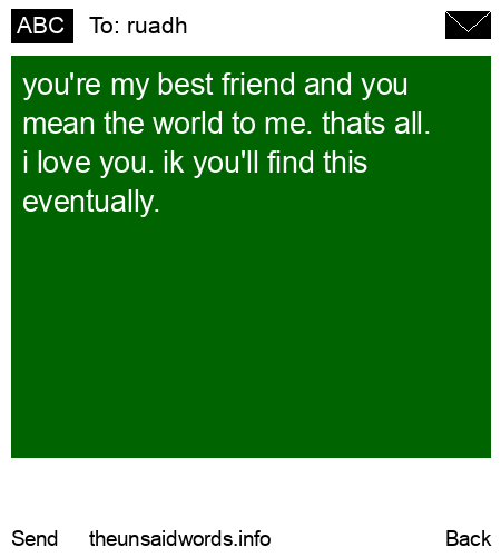 unsent message to ruadh
