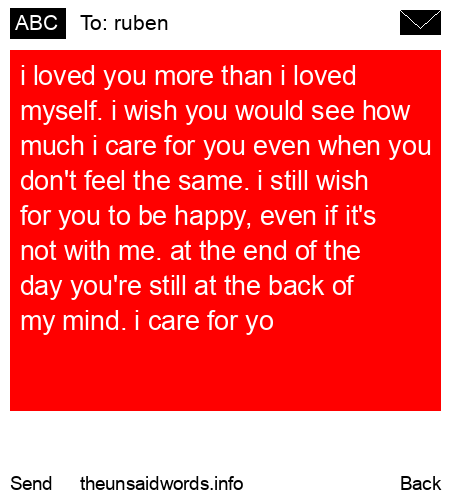 unsent message to ruben