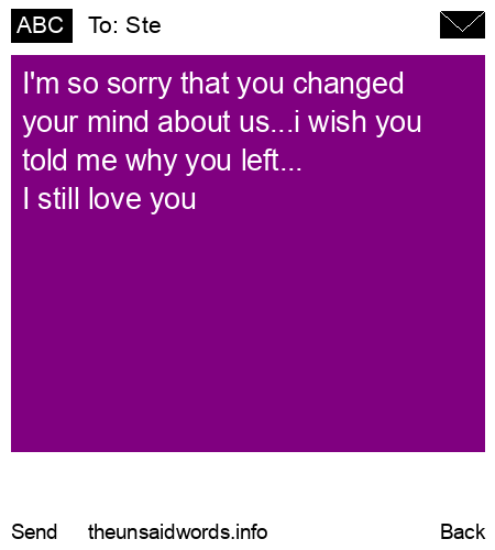unsent message to Ste