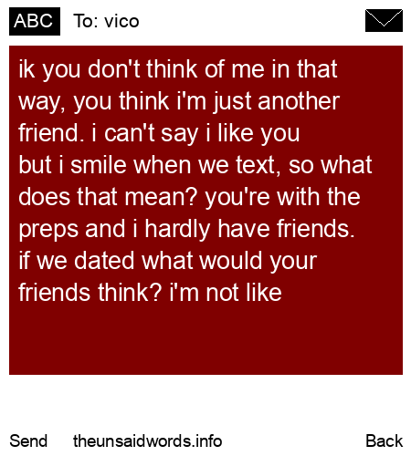 unsent message to vico