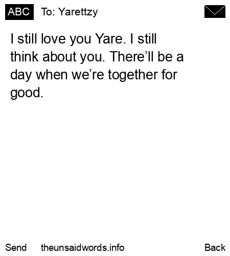 unsent message to Yarettzy 