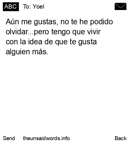 unsent message to Yoel