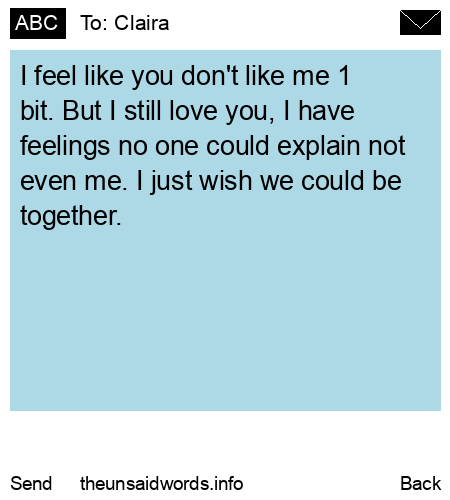 unsent message to Claira