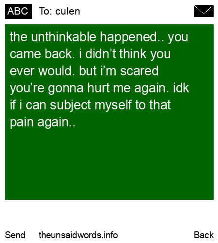 unsent message to culen