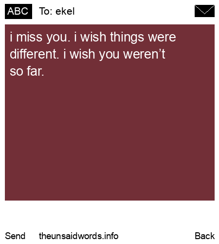 unsent message to ekel 