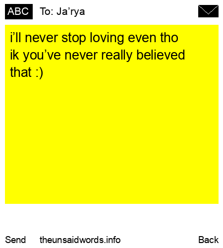 unsent message to Ja’rya