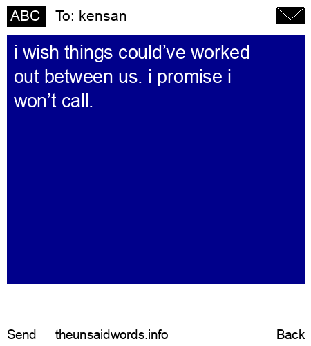 unsent message to kensan