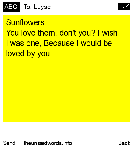 unsent message to Luyse