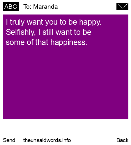unsent message to Maranda