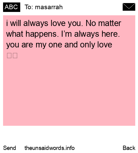 unsent message to masarrah