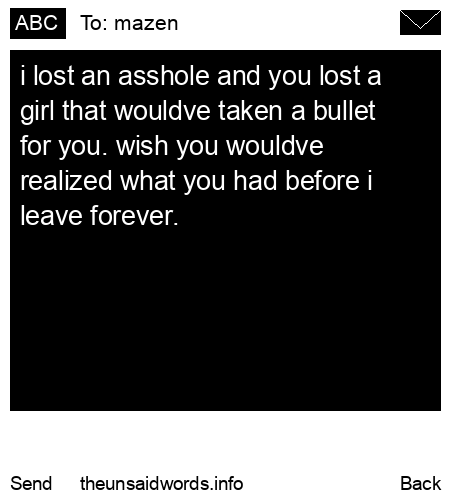 unsent message to mazen