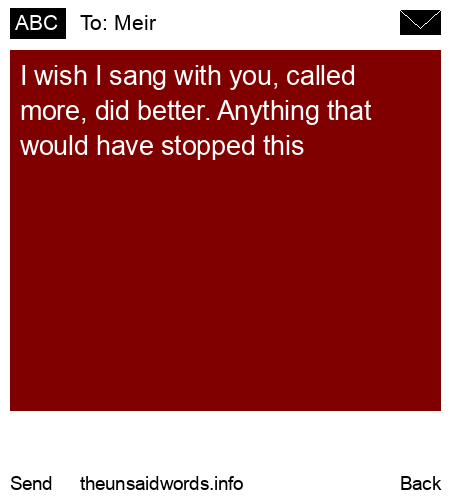 unsent message to Meir