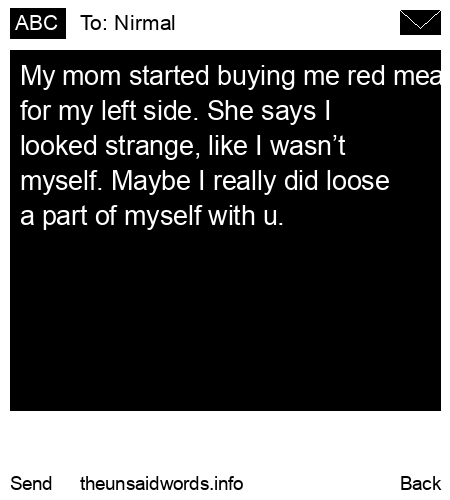 unsent message to Nirmal