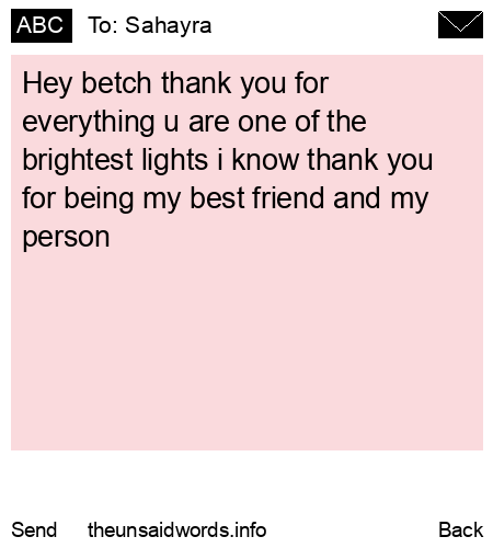 unsent message to Sahayra