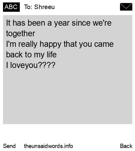 unsent message to Shreeu