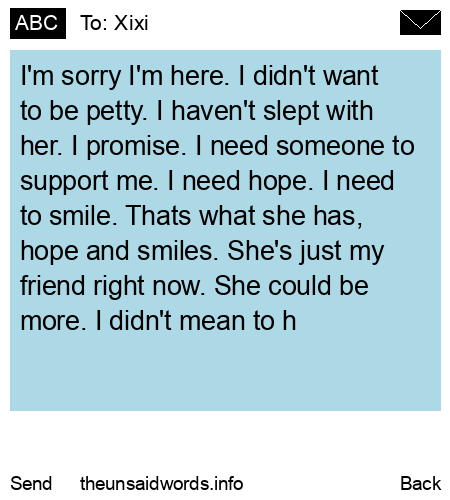 unsent message to Xixi