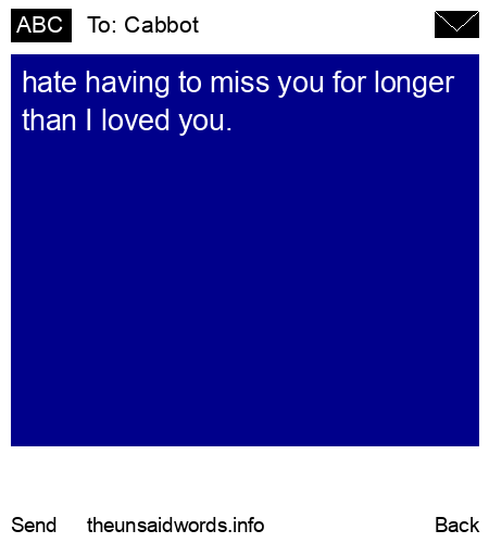 unsent message to Cabbot