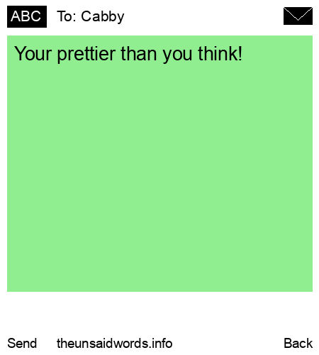 unsent message to Cabby