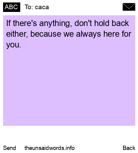 unsent message to caca