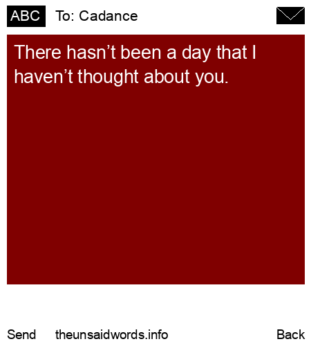 unsent message to Cadance