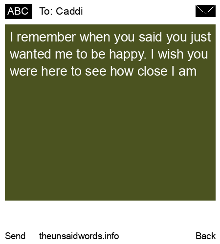 unsent message to Caddi
