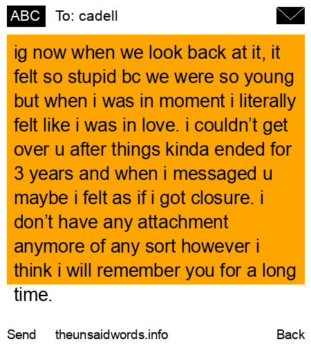 unsent message to cadell