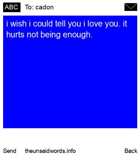 unsent message to cadon