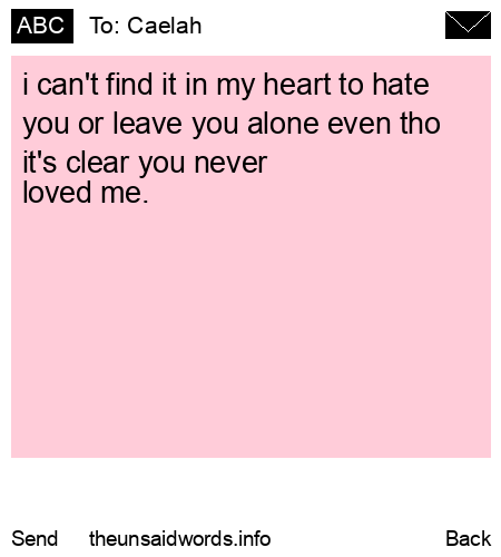 unsent message to Caelah 