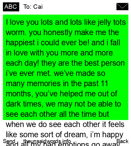 unsent message to Cai