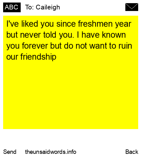 unsent message to Caileigh