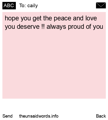 unsent message to caily