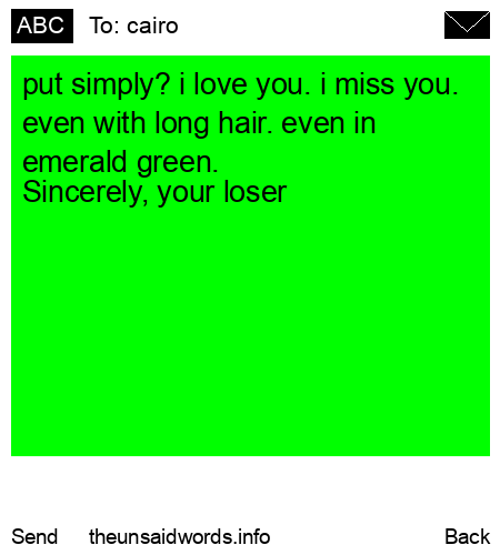 unsent message to cairo