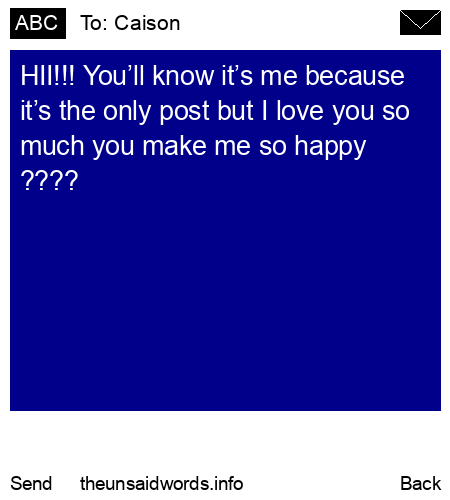 unsent message to Caison