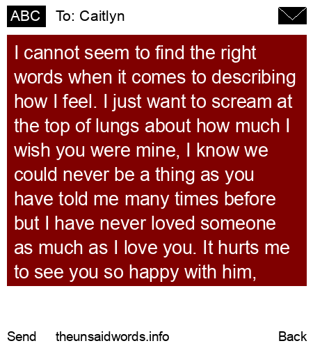 unsent message to Caitlyn
