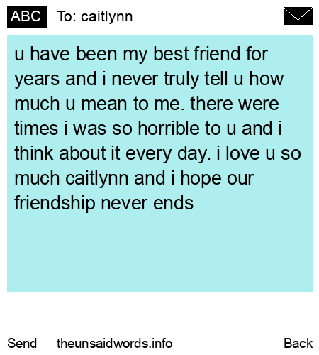 unsent message to caitlynn