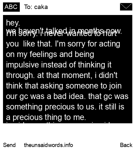 unsent message to caka