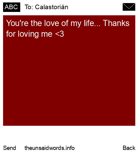 unsent message to Calastorián