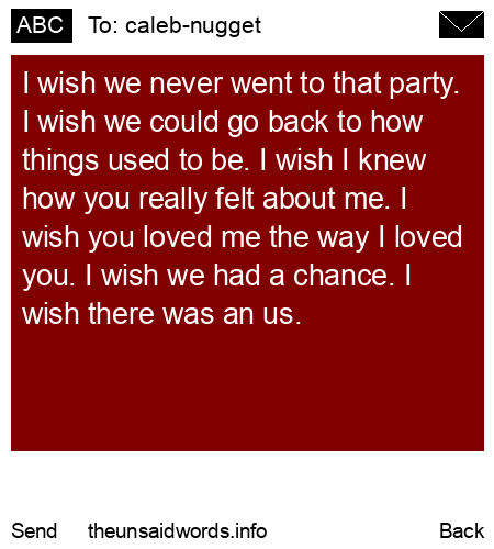 unsent message to caleb-nugget
