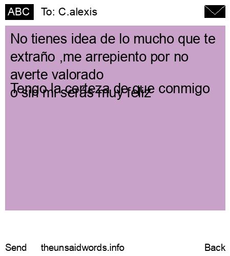 unsent message to C.alexis