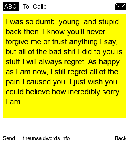 unsent message to Calib