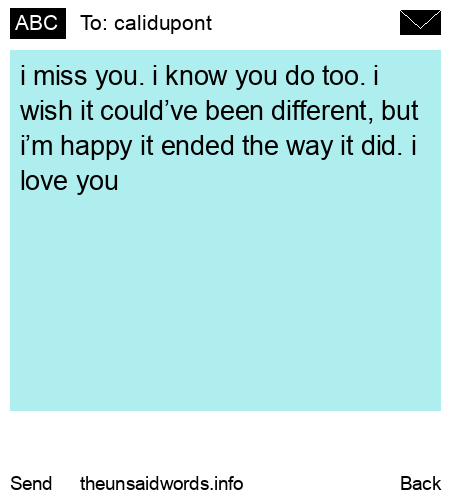 unsent message to calidupont