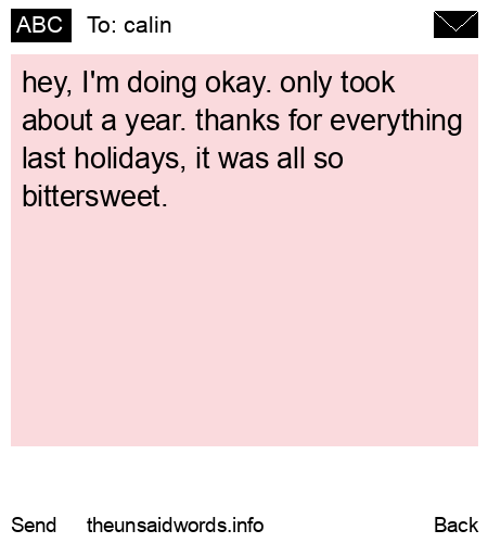 unsent message to calin
